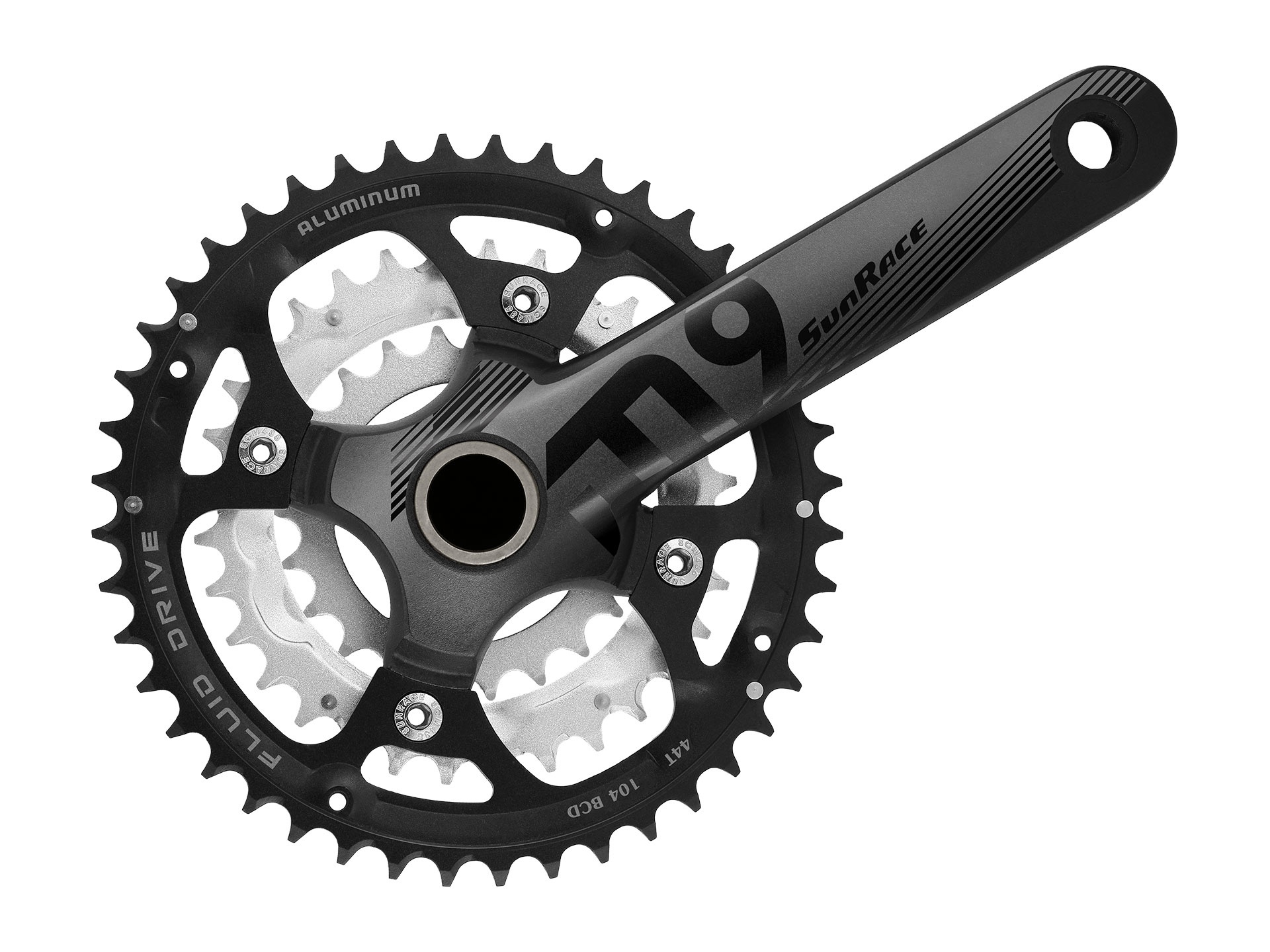 ΔΙΣΚΟΒΡΑΧΙΟΝΑΣ SUNRACE FCM954 175mm 44/32/22T 9 ΤΑΧΥΤΗΤΩΝ ΜΕ ΜΕΣΑΙΑ ΤΡΙΒΗ