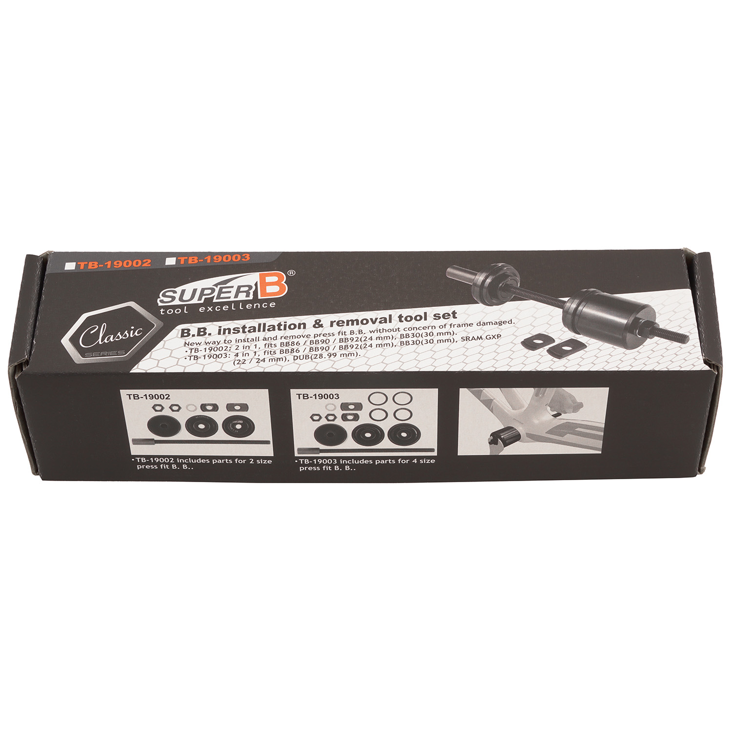 ΕΞΩΛΚΕΑΣ ΜΕΣΑΙΑΣ ΤΡΙΒΗΣ SUPER B TB-19003 ΓΙΑ ΒΒ86/90/92, ΒΒ30, SRAM GXP, DUB 881015