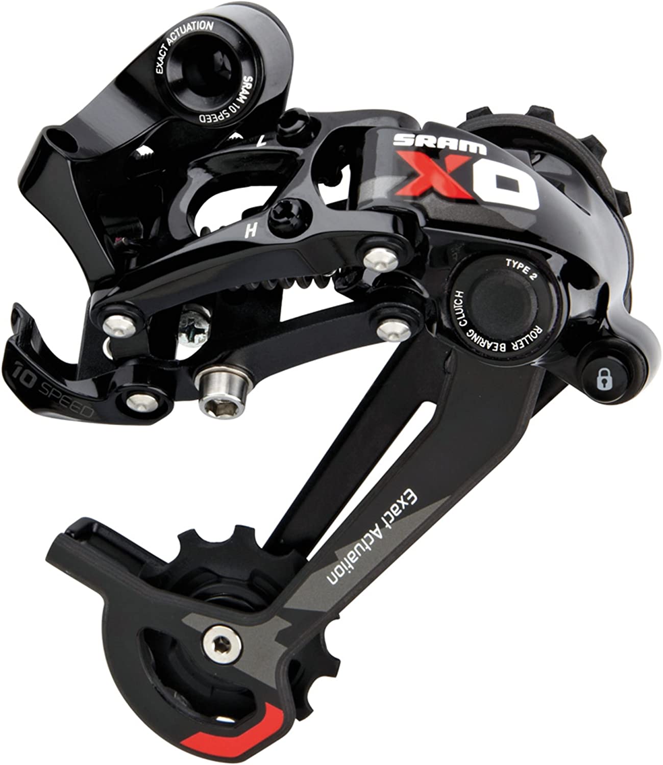 ΣΑΣΜΑΝ ΟΠΙΣΘΙΟ SRAM X-0 TYPE 2 013 10 ΤΑΧΥΤΗΤΩΝ SHORT CAGE ΚΟΚΚΙΝΟ