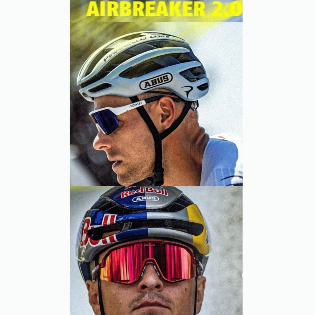 Ποδηλάτης με κράνος ABUS AirBreaker 2.0 στο Tour de France