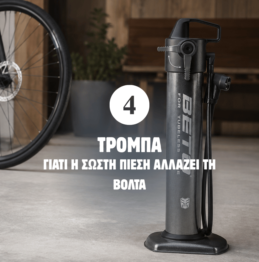 Τρόμπα ποδηλάτου για αποφυγή απρόοπτων