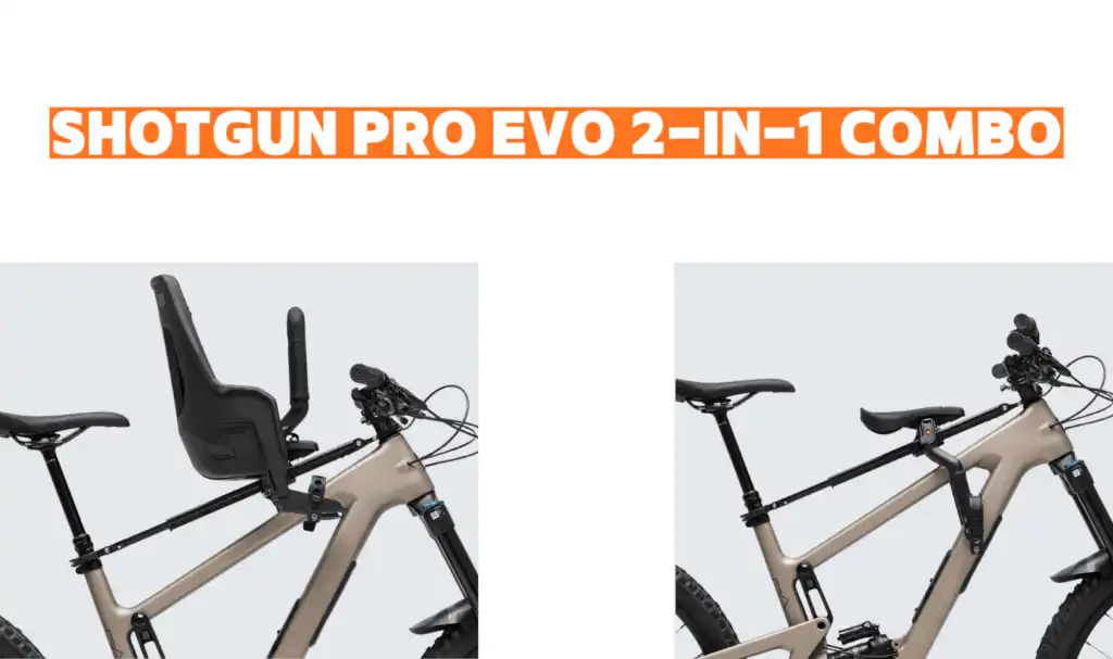 Kids Ride Shotgun Pro EVO 2-in-1 παιδικό MTB κάθισμα